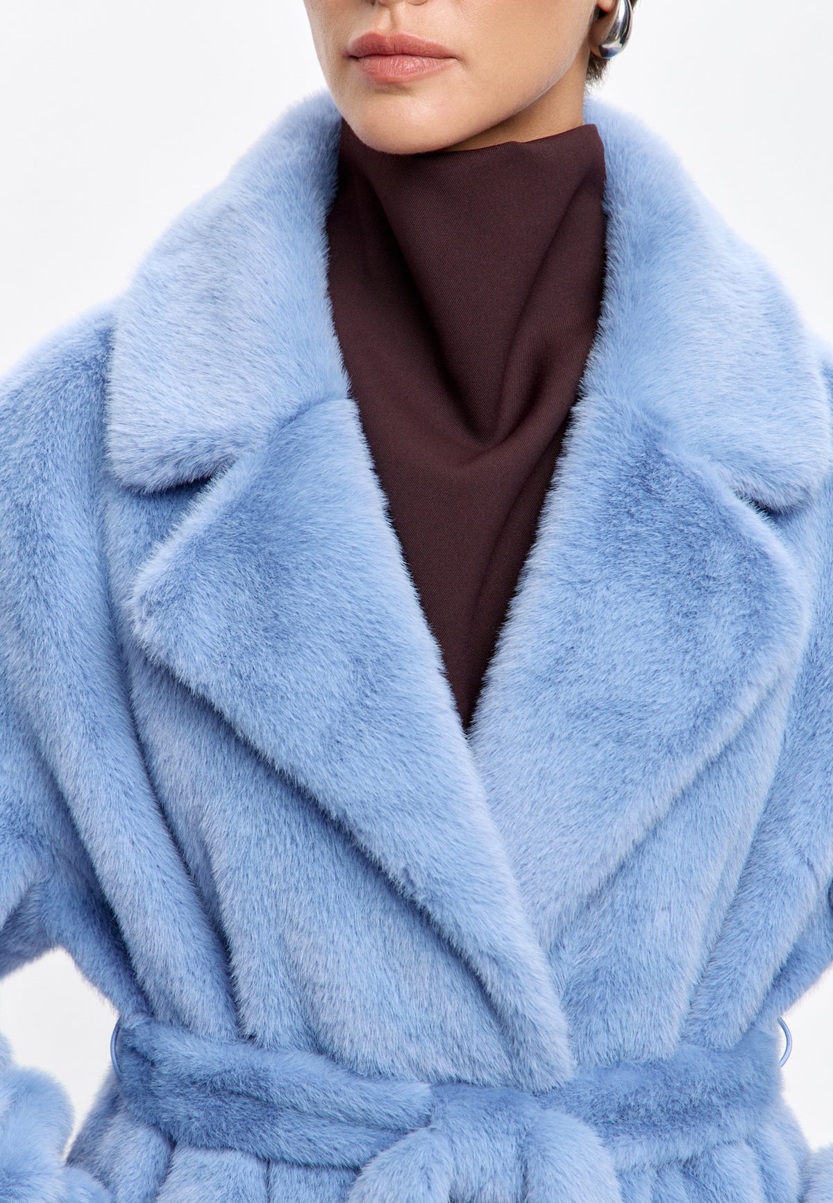 Arctic Fox Coat - Light Blue