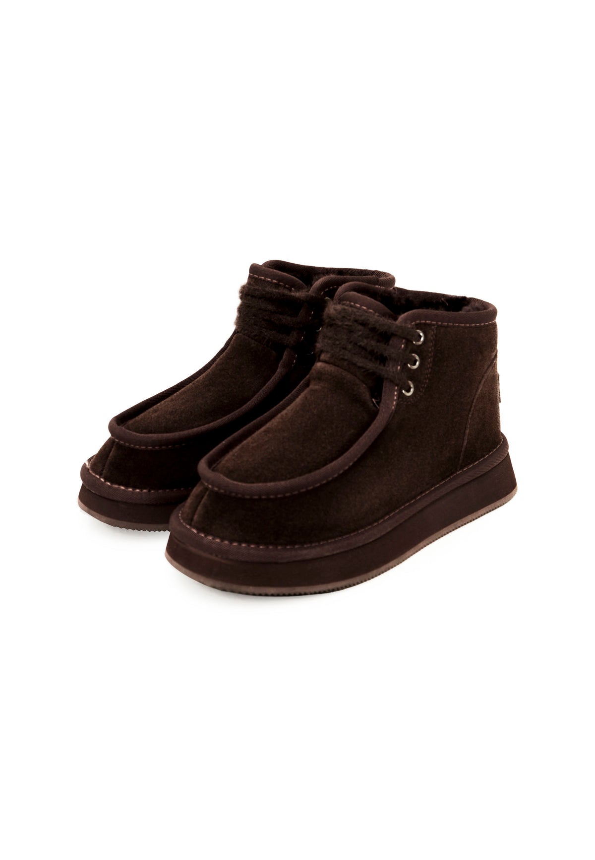 Bottines Cozy Trek – Marron foncé