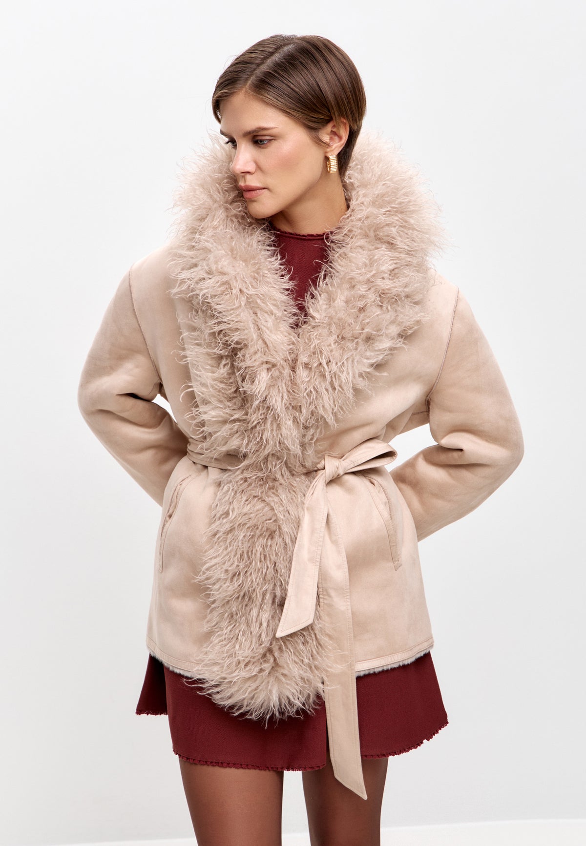 Reversible Classic Shell Coat - Beige