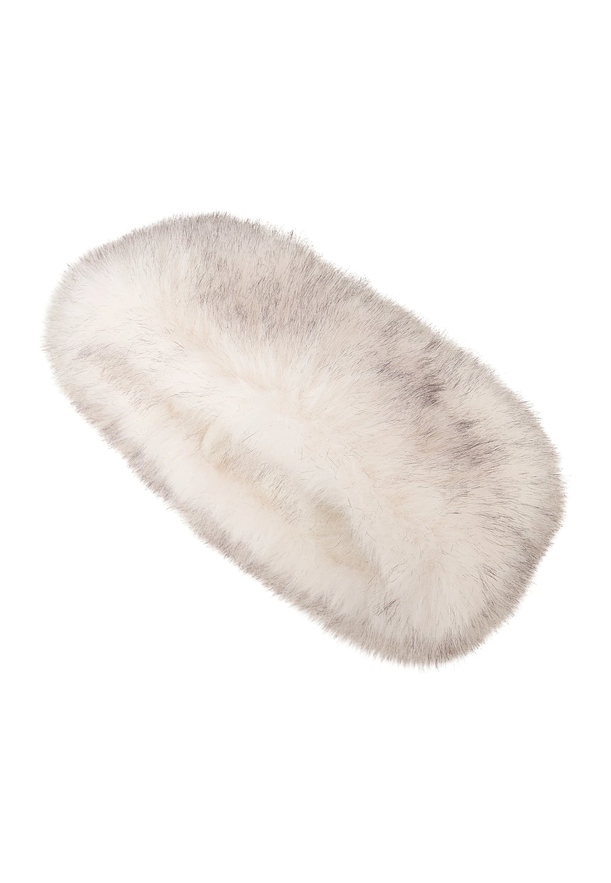 Faux Fur Headband - White