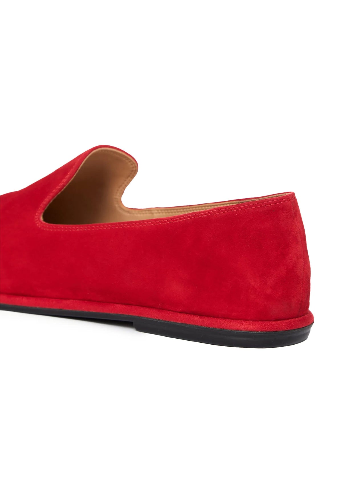 Soft Step Suede Loafers – Red