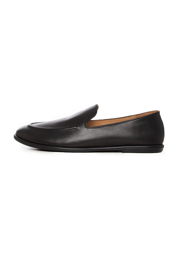 Soft Step Leather Loafers – Black