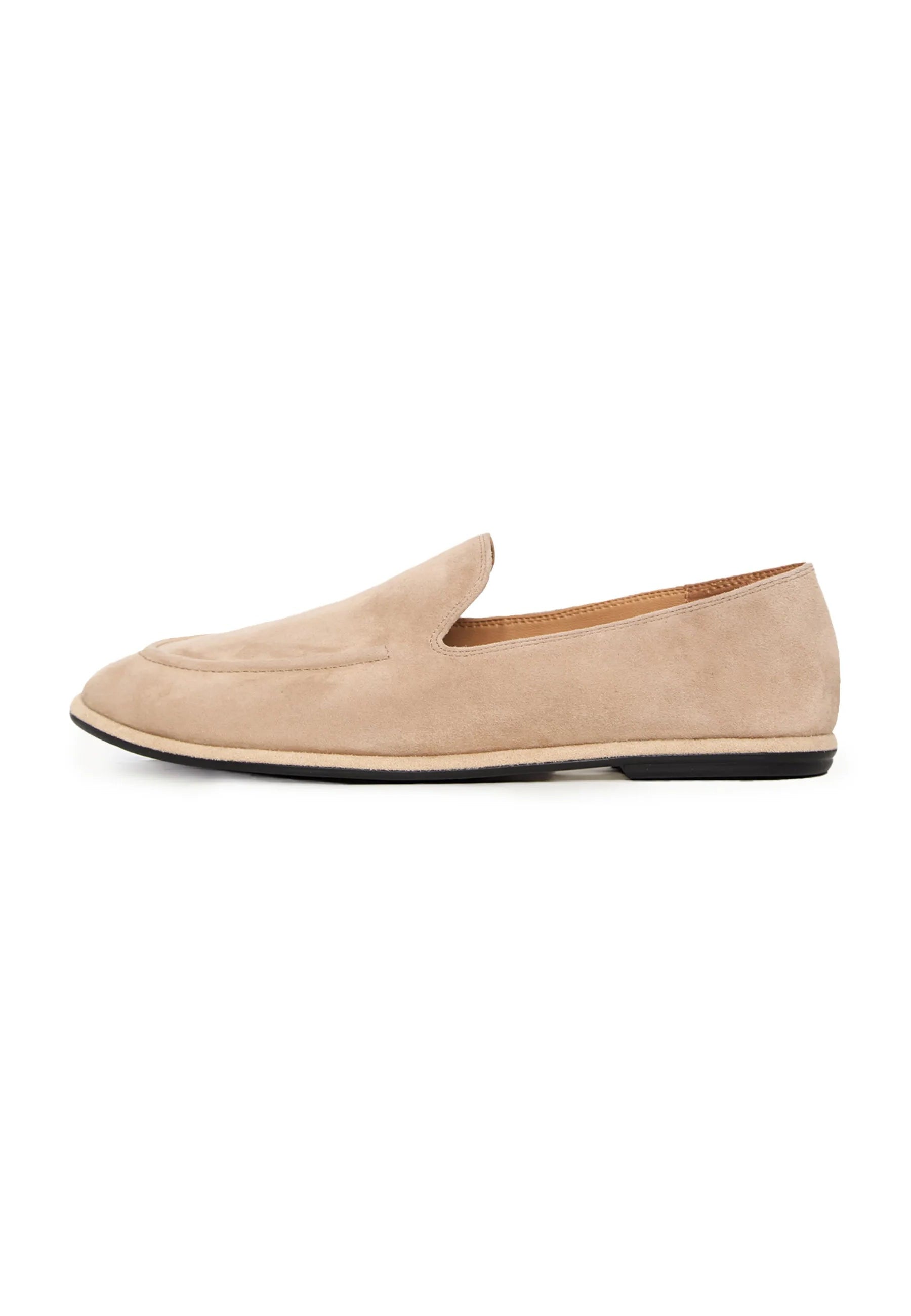 Soft Step Suede Loafers – Beige