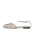 Crystal Arc Flat Sandals – Silver