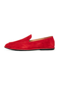 Soft Step Suede Loafers – Red