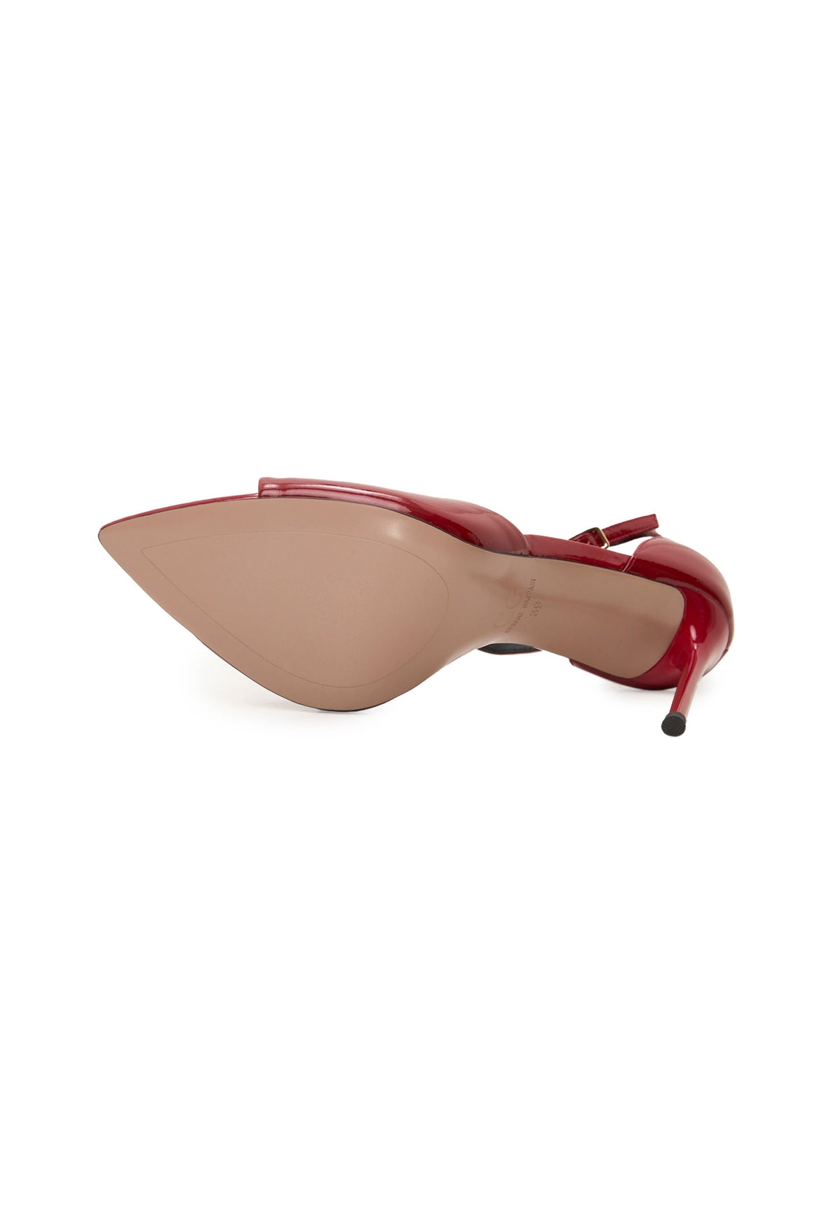 Pointed-Toe Stiletto Sandals – Suede Red