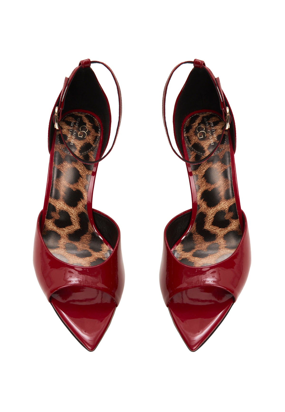 Pointed-Toe Stiletto Sandals – Leather Bordeaux