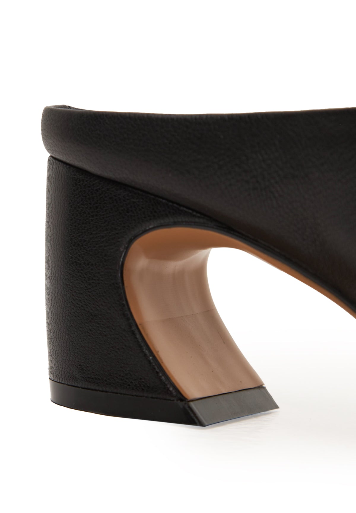 Leather Mule Pumps – Black