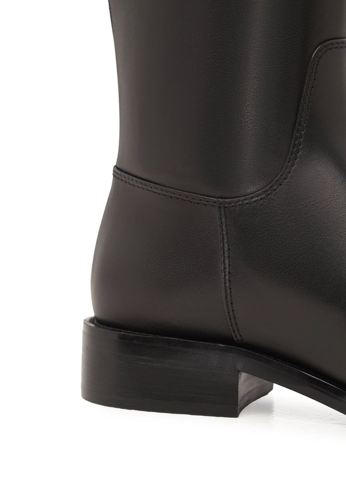 Kniehohe Reitstiefel aus Leder – Schwarz