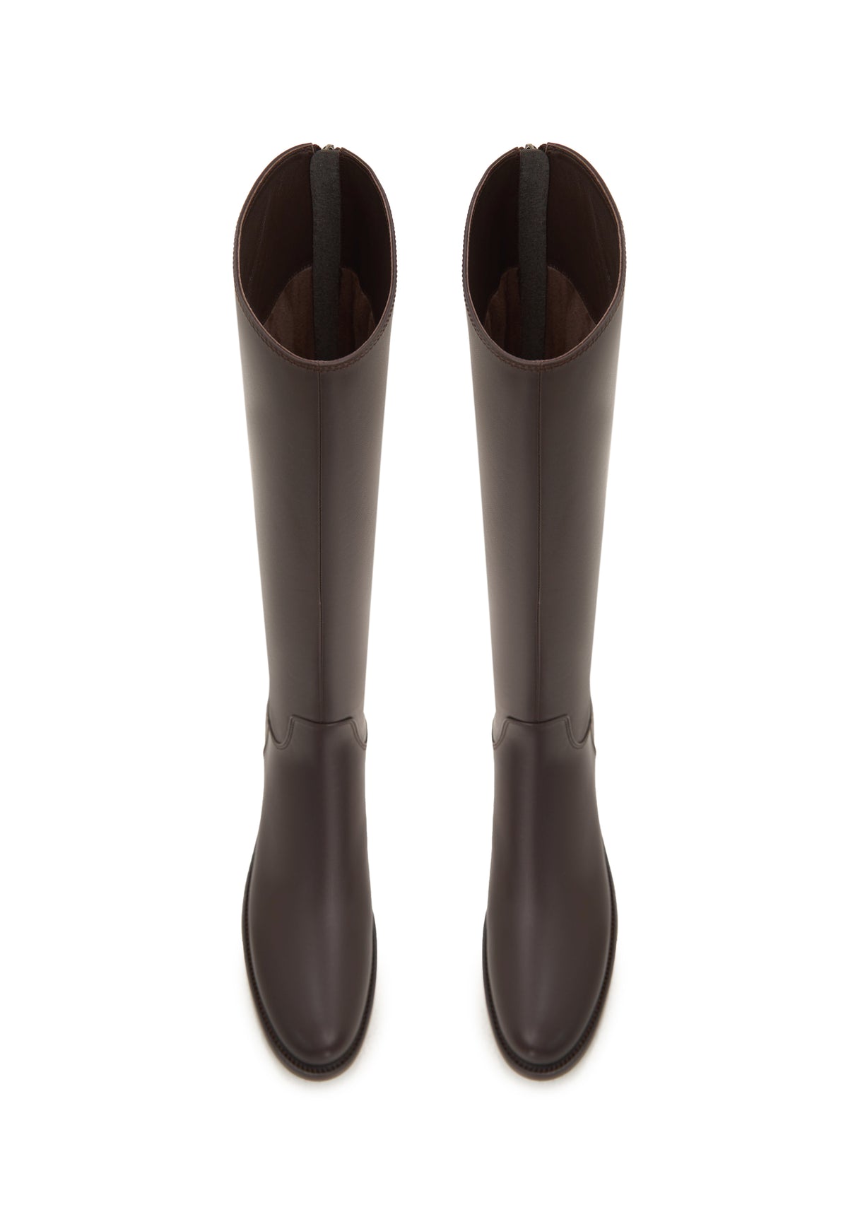 Kniehohe Reitstiefel aus Leder – Schwarz