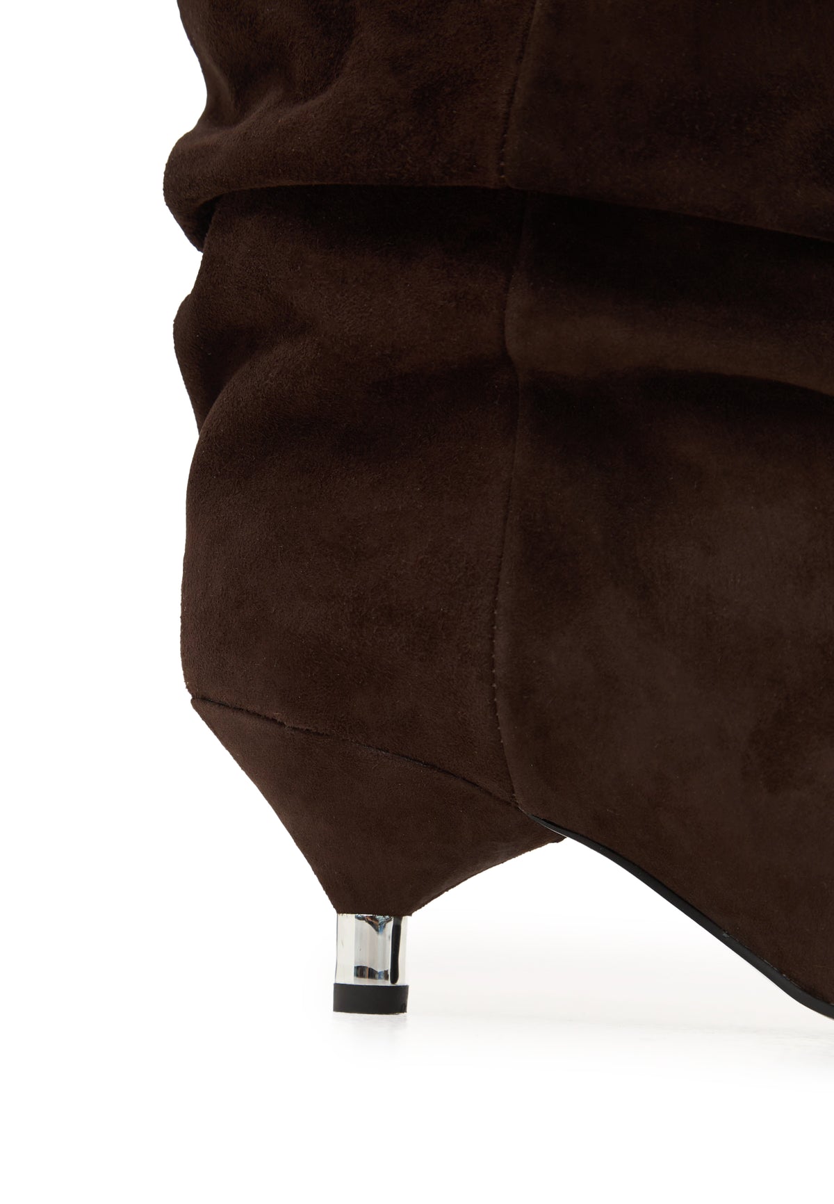 Kitten Heel Ankle Boots - Brown