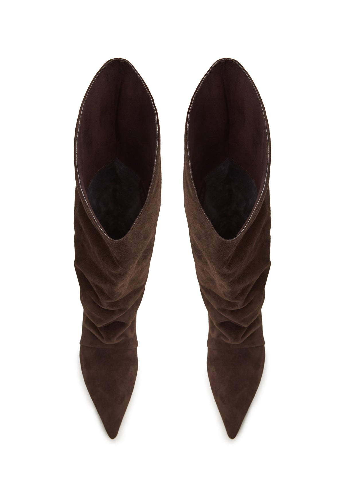 Kitten Heel Ankle Boots - Brown