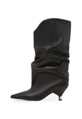 Kitten Heel Ankle Boots - Black