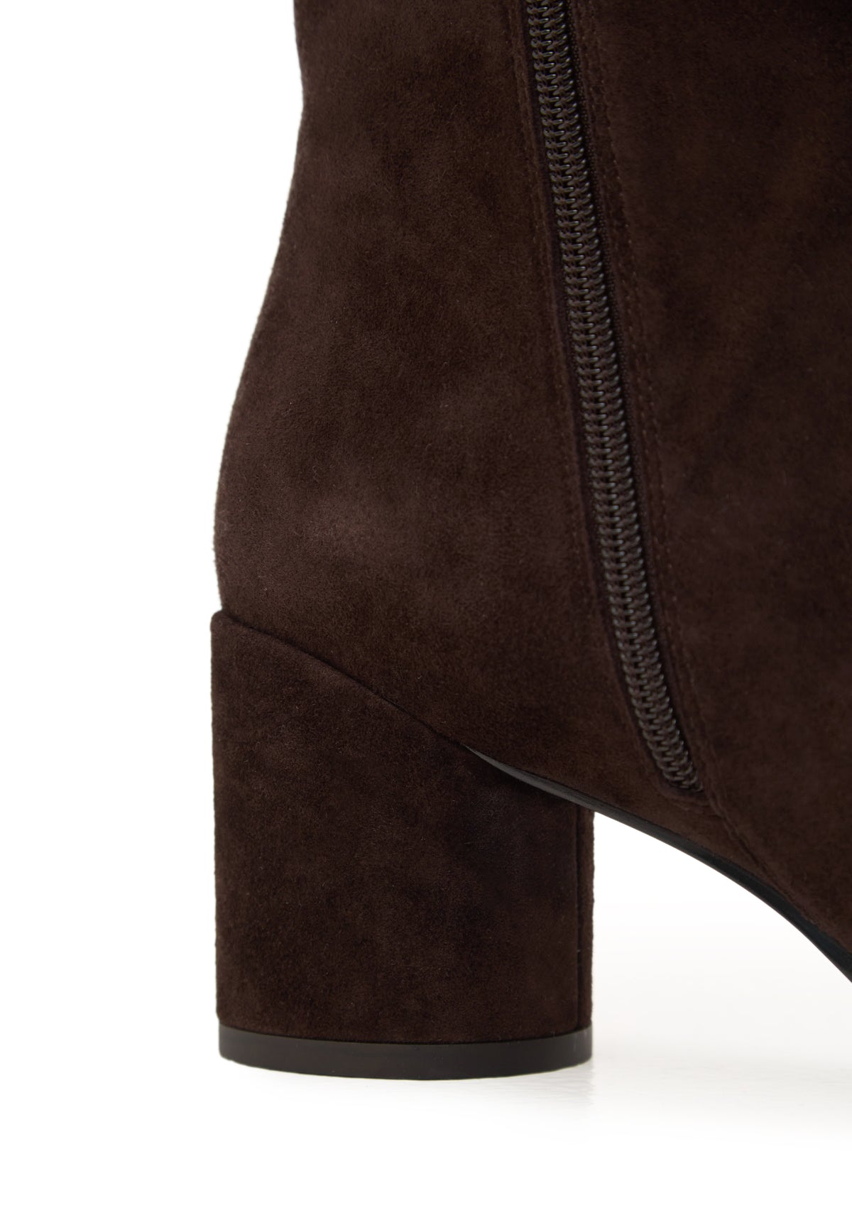 Botines de ante con plataforma – Marrón