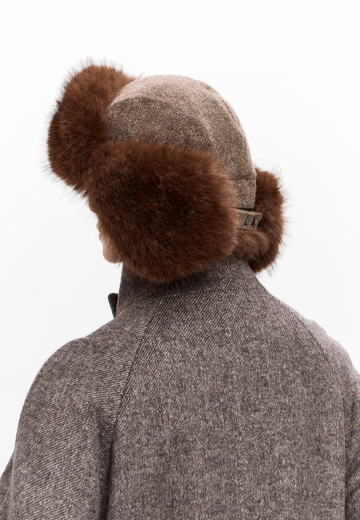 Wool Trapper Hat - Light Brown