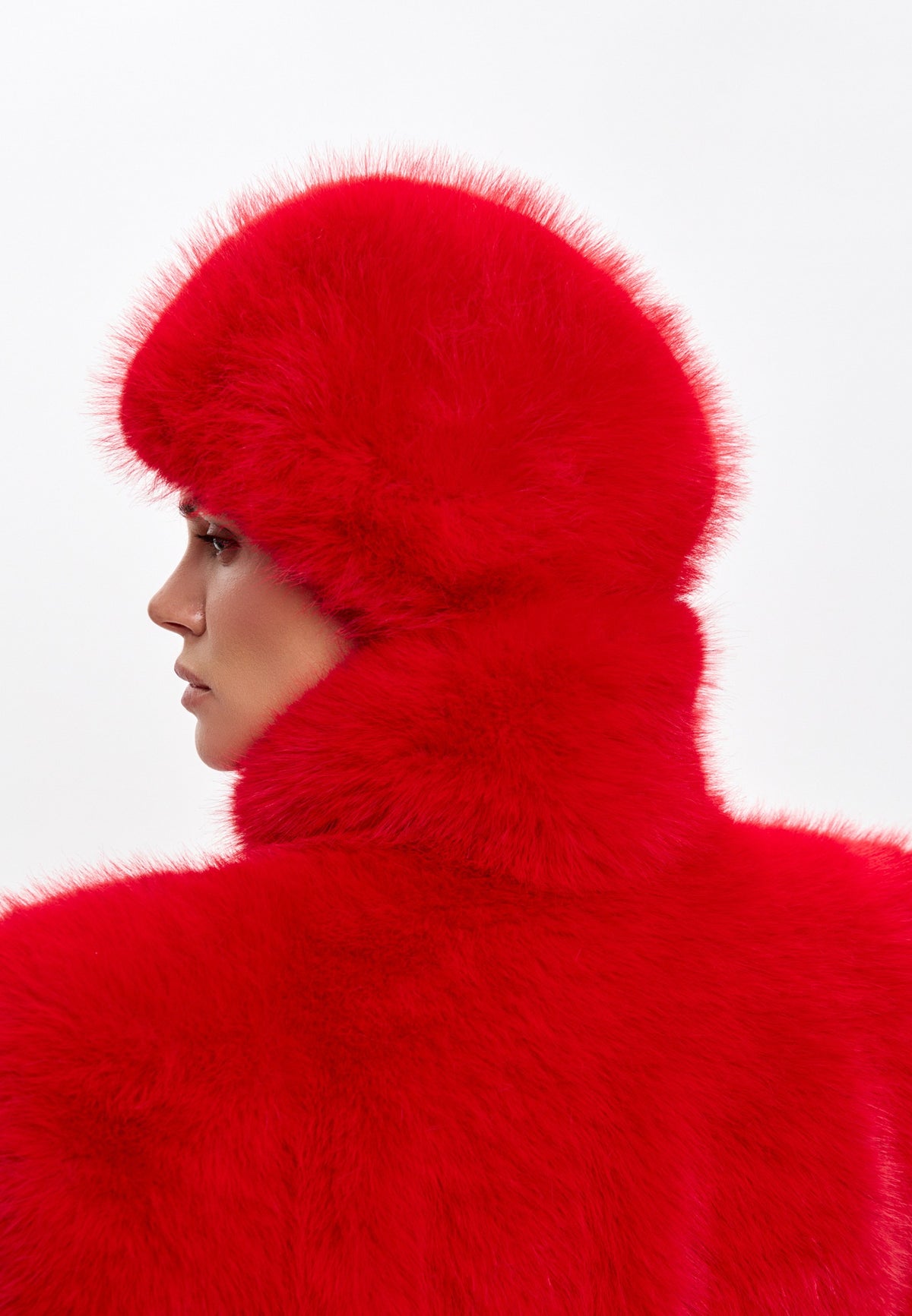Cappello in pelliccia sintetica invernale – Rosso