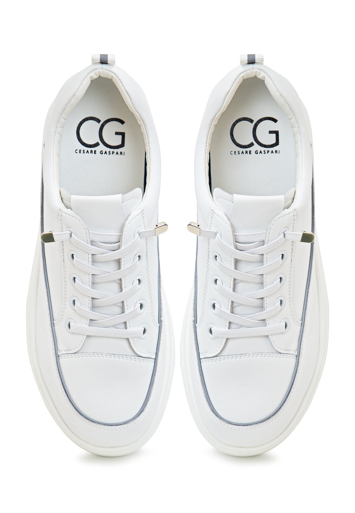 Plateau-Sneakers aus Leder