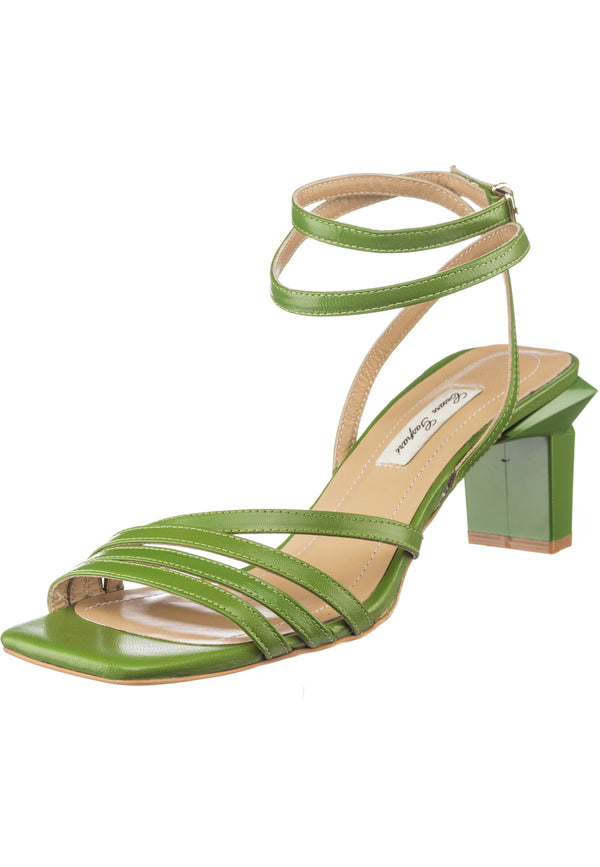 Origami Crossover Sandals - Green