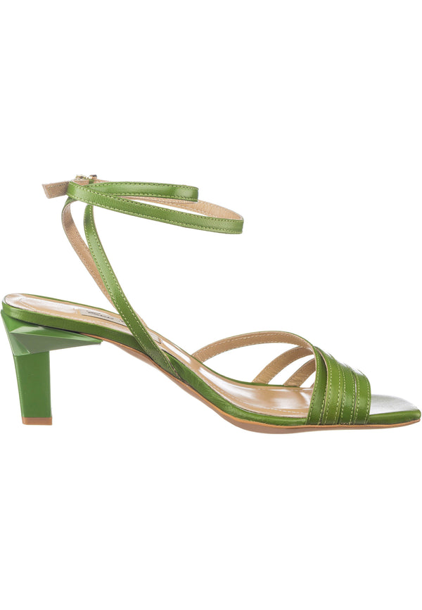 Origami Crossover Sandals - Green