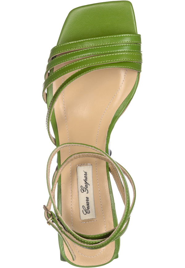 Origami Crossover Sandals - Green