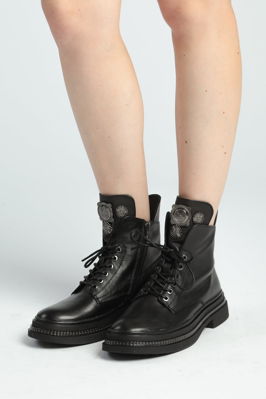 High-Lace Combat Boots