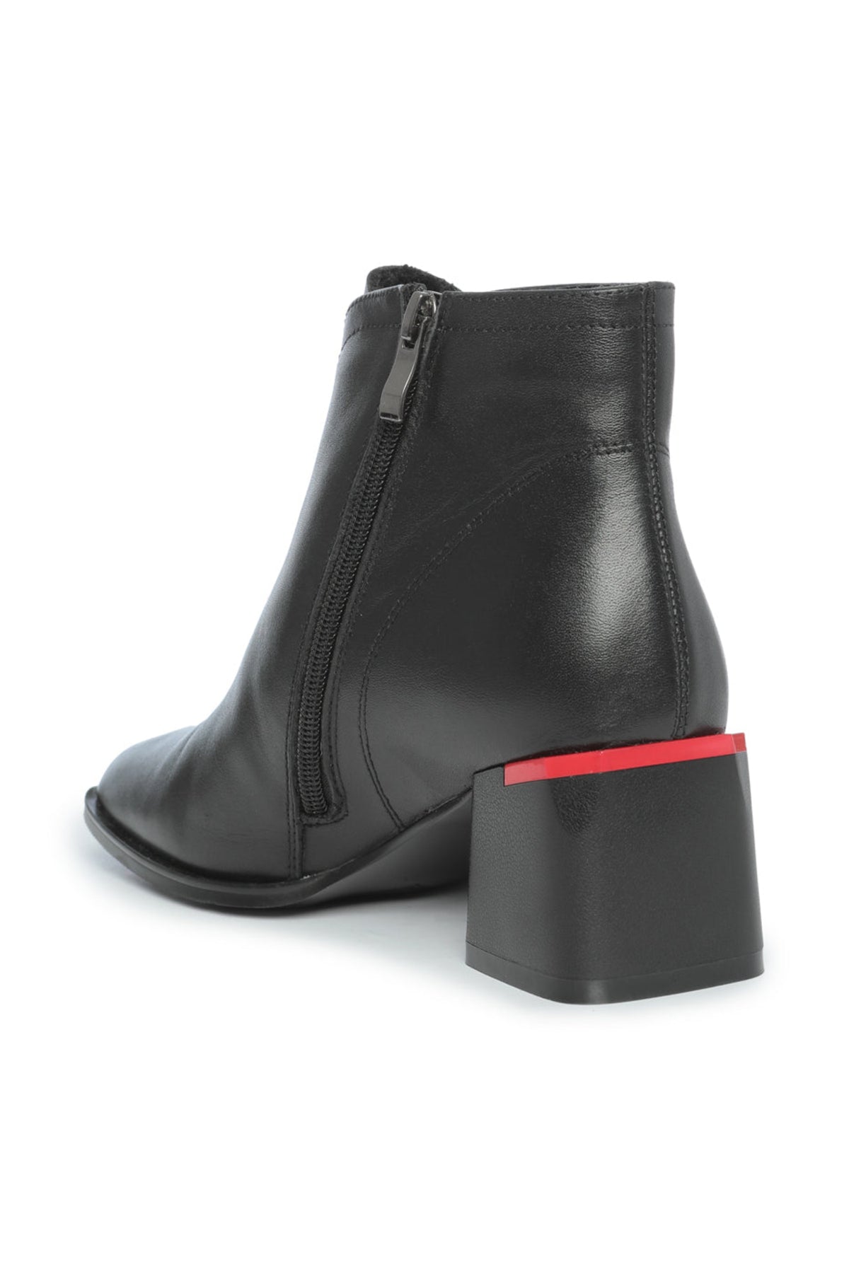 Zipper Edge Mid-Heel Boots