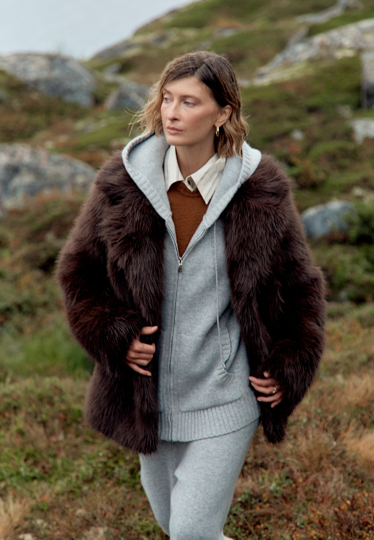 Classic Short Faux Fur Coat - Betty