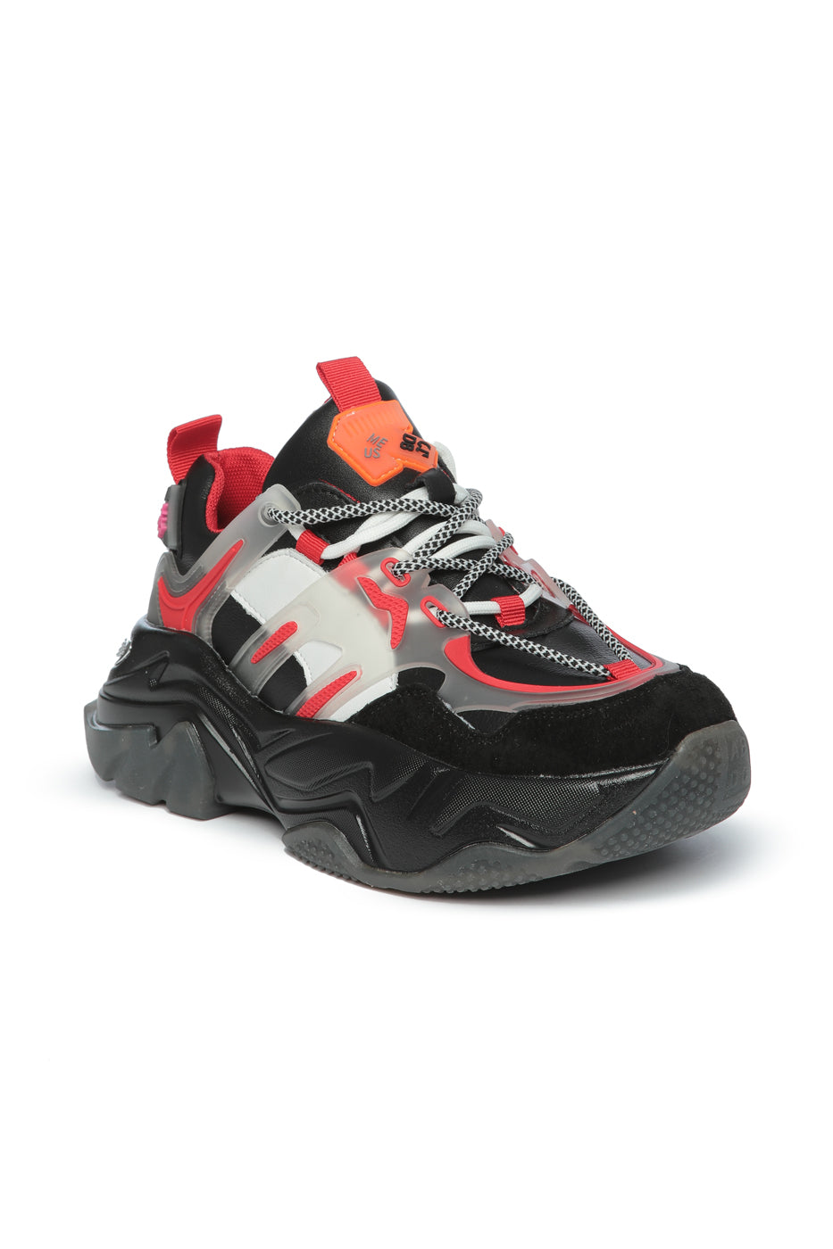 Pulse Transparent Chunky Sneakers - Red