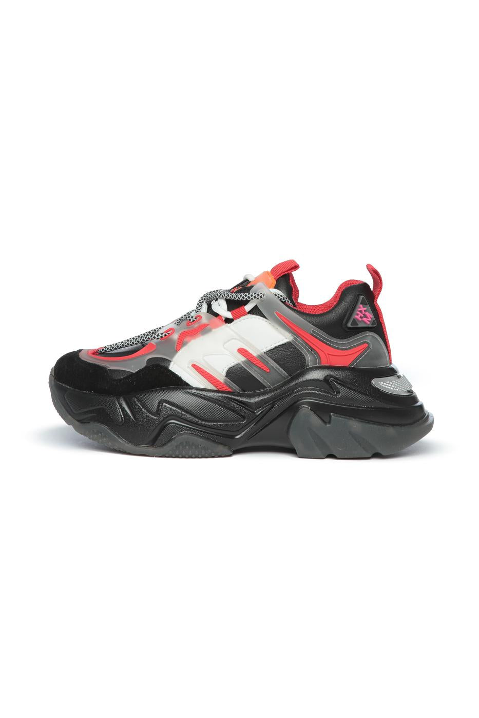 Pulse Transparent Chunky Sneakers - Rot