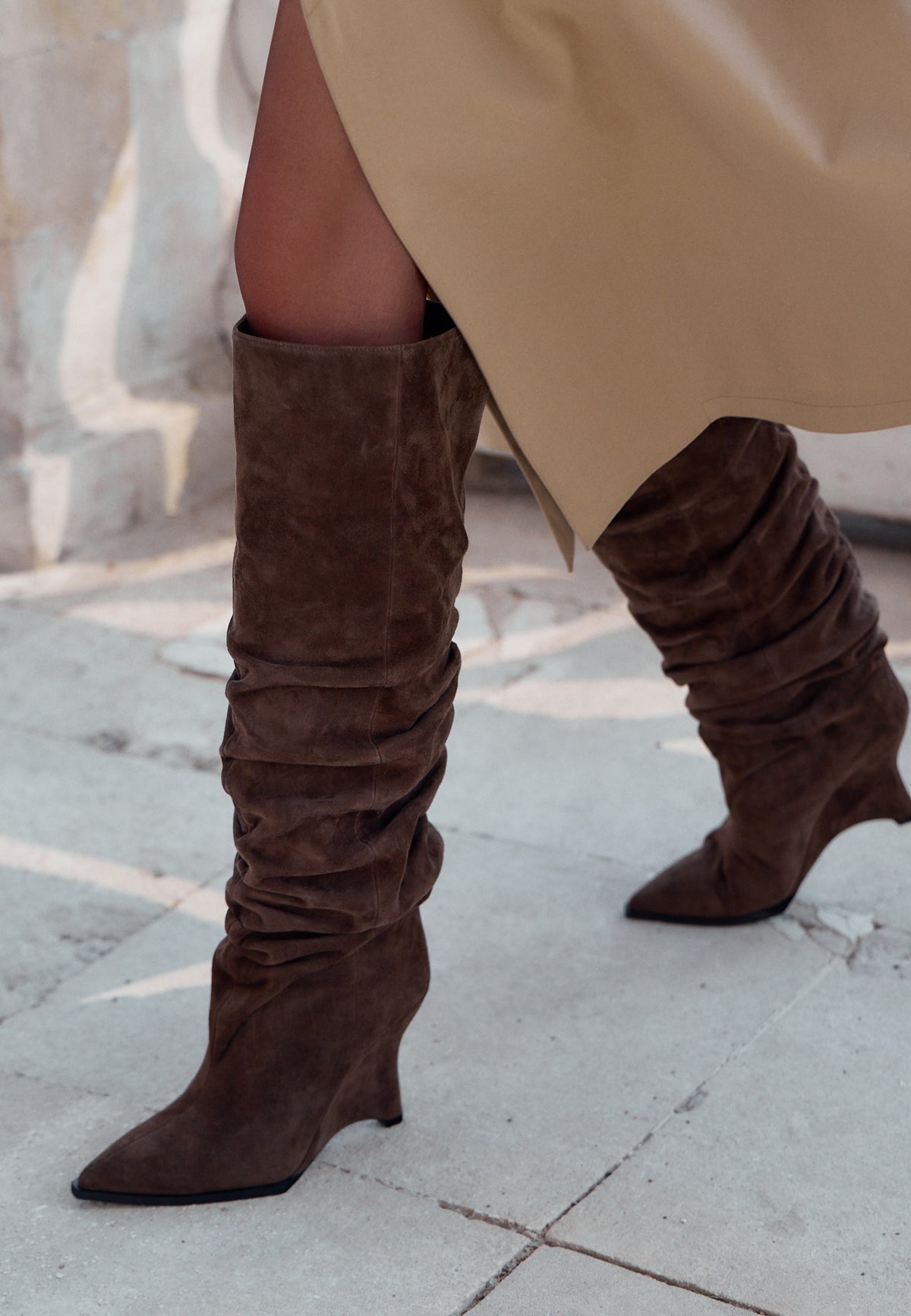 Suede Slouch Boots
