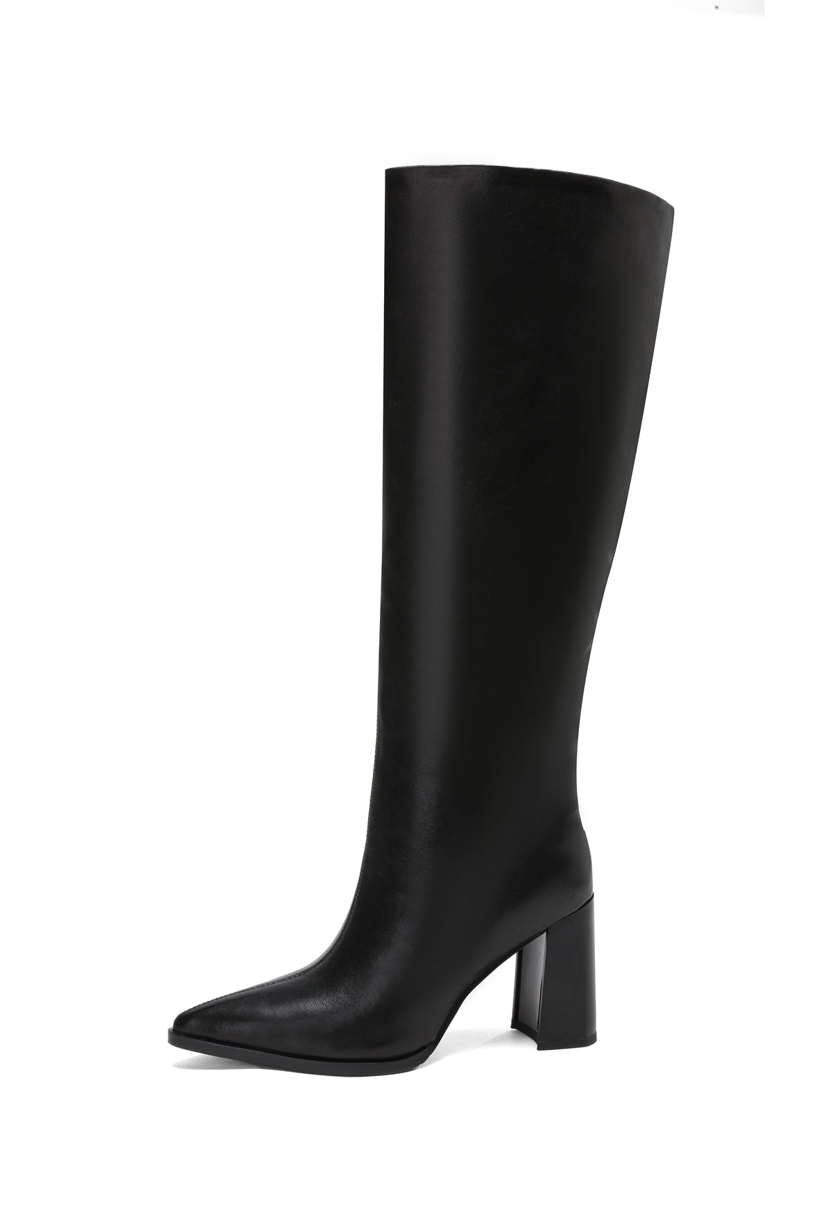 Chunky Block Heel Boots - Black