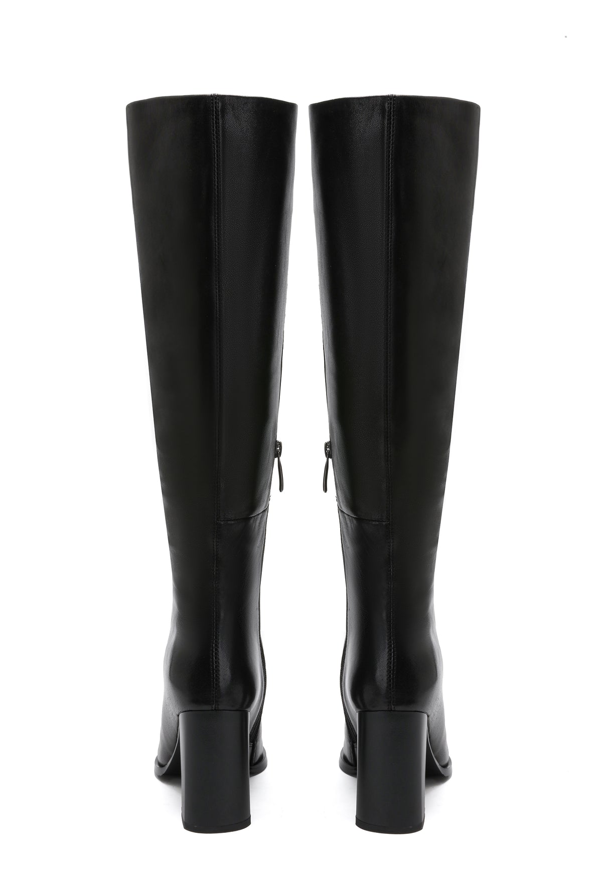 Chunky Block Heel Boots - Black