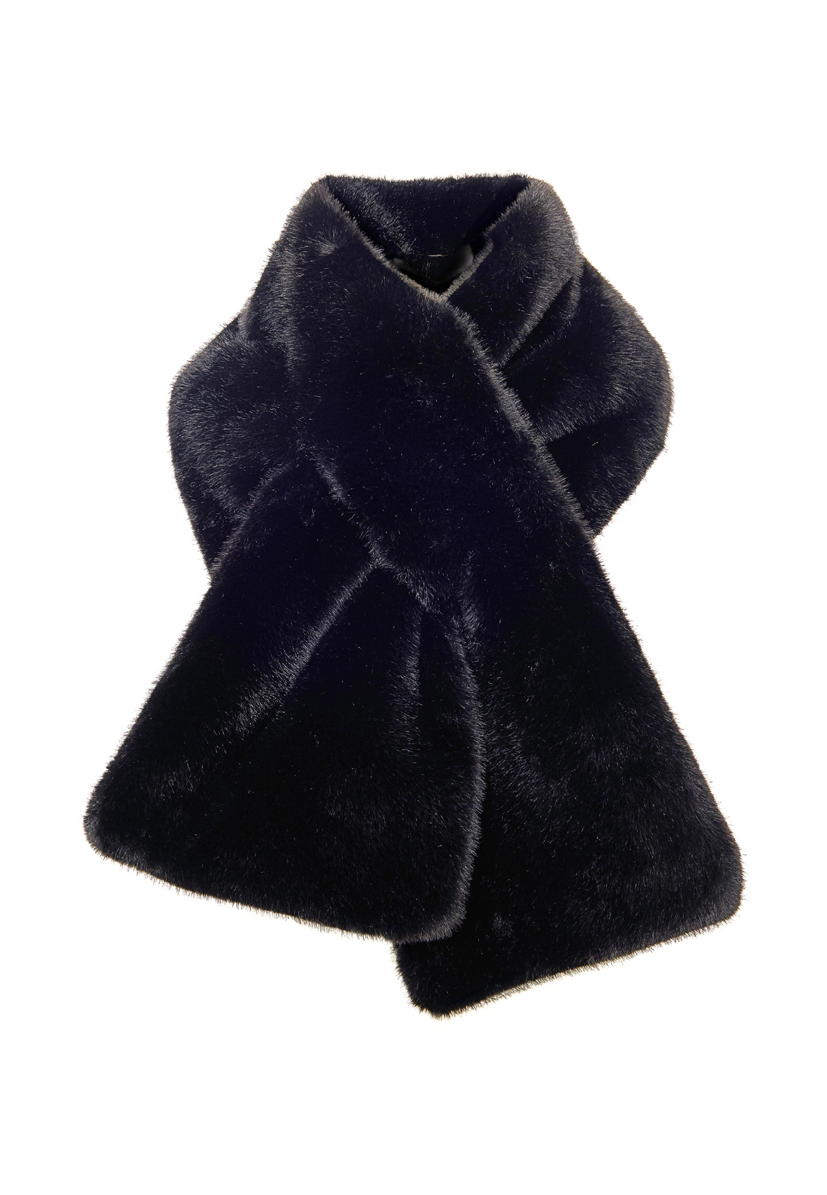 Faux Fur Scarf — Black