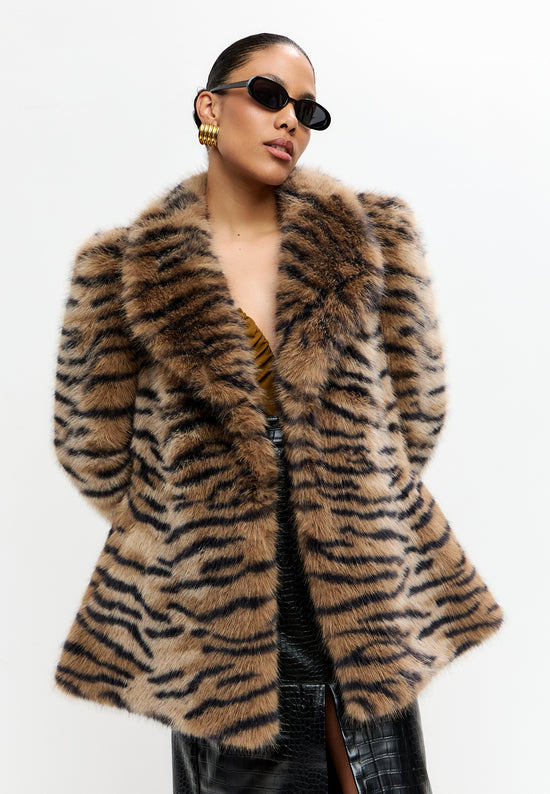 Veste en fausse fourrure – Tigress