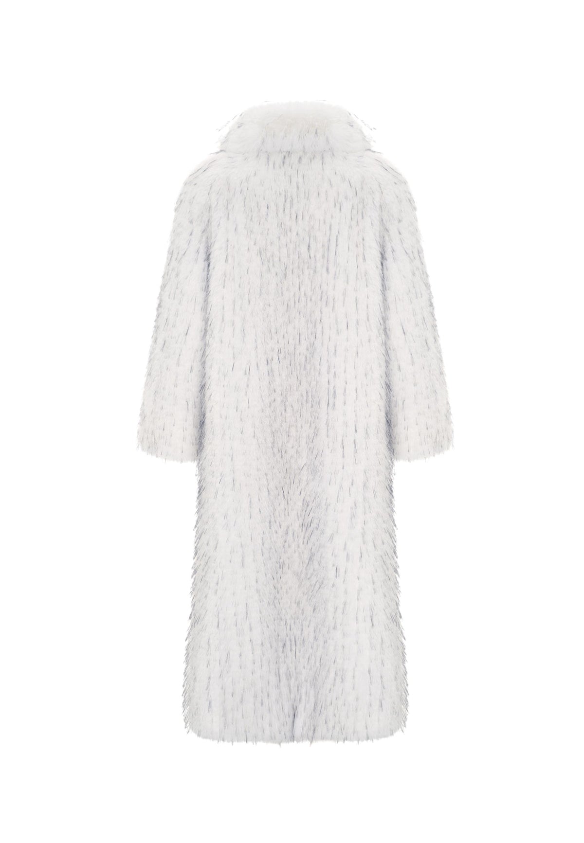 Couture maxi jas van imitatiebont – Sabelbruin