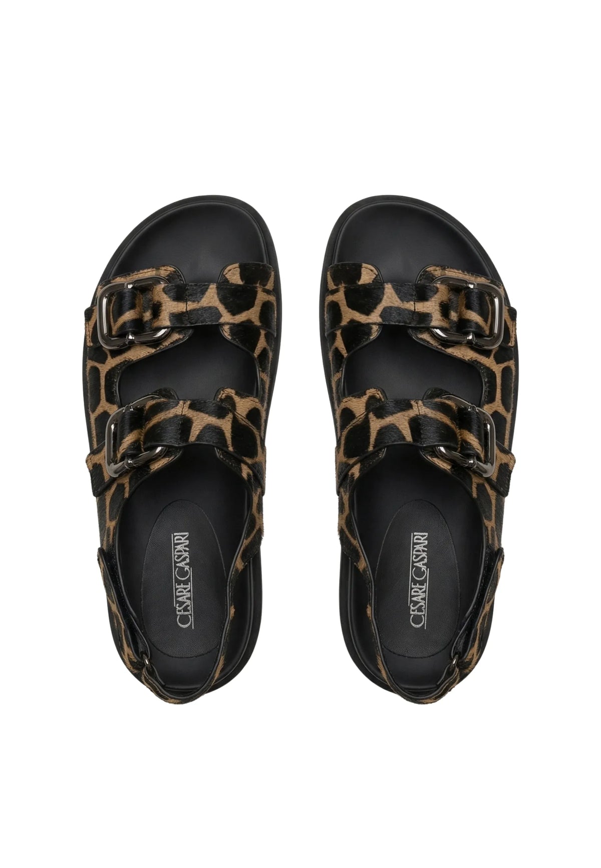 Wild Buckle Platform Sandals – Brown