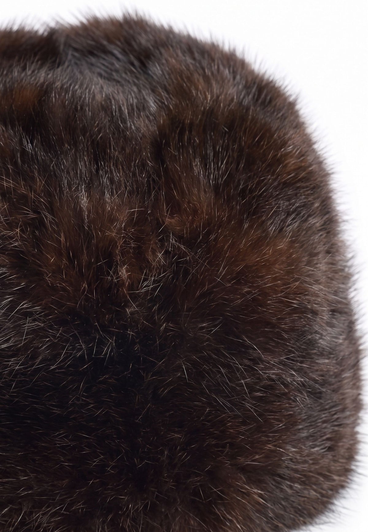 Gorro de invierno de piel sintética – Marrón oscuro
