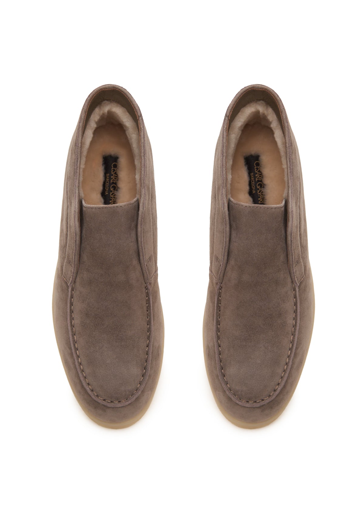 Wool Step High Loafer aus Wolle – Dunkelbeige