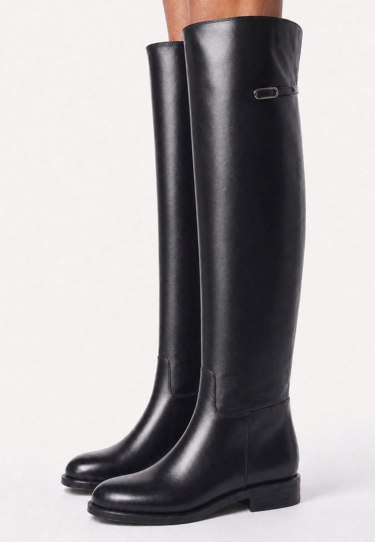 Leather Riding Knee-High Boots