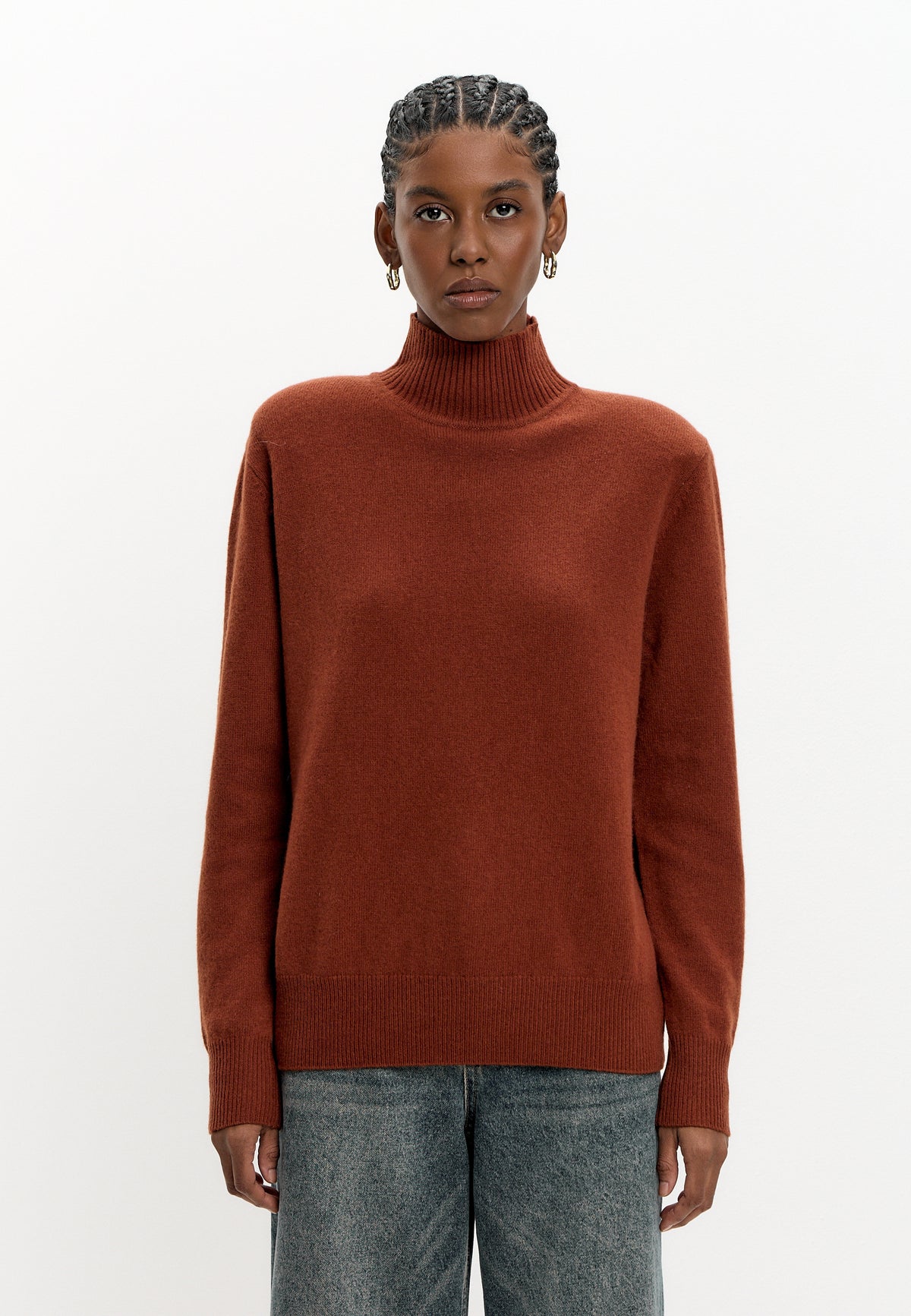 Jersey de lana merino Mauve – Rojo