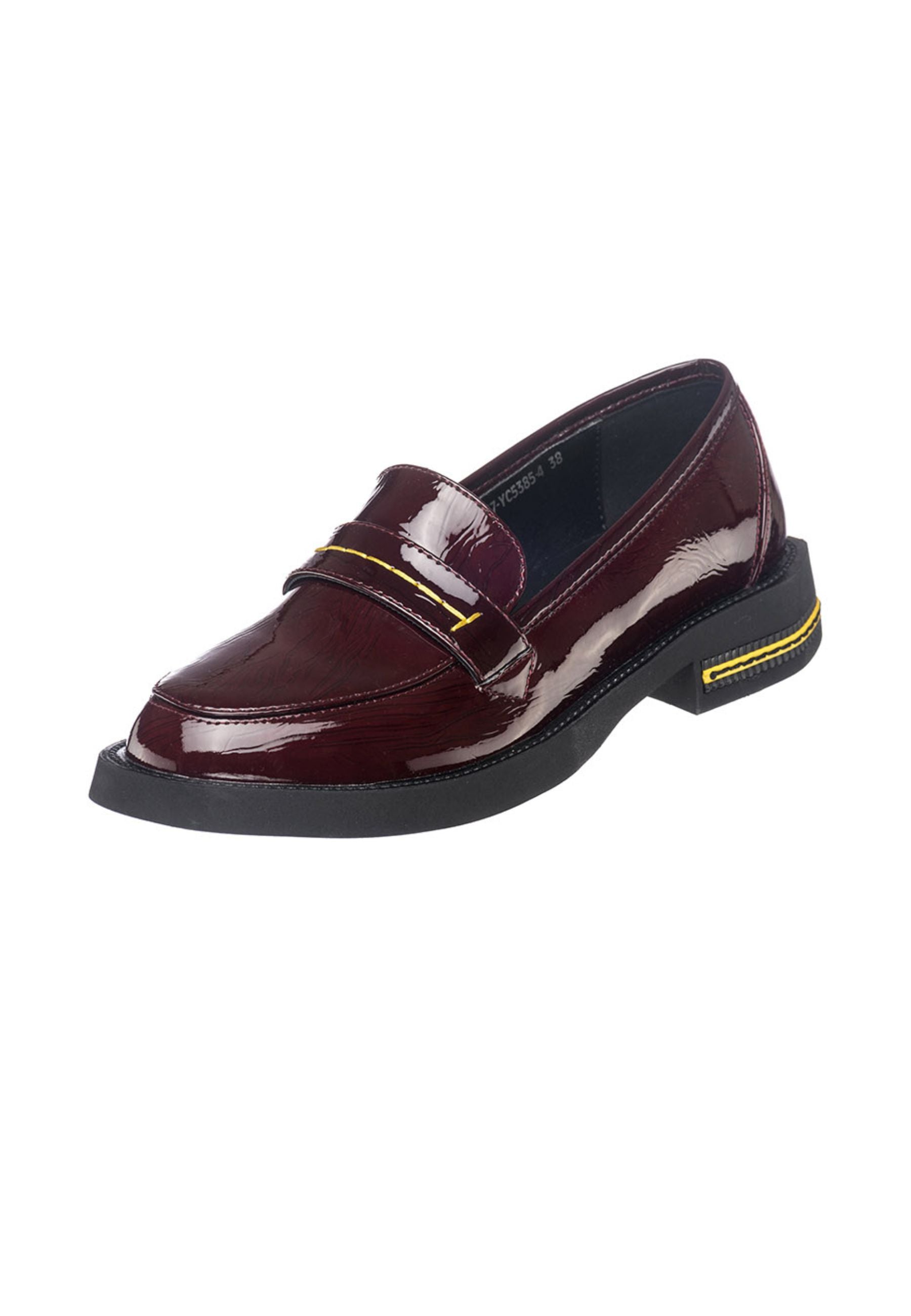 Burgundy Patent Leather Loafers – Sleek and Stylish with a Comfortable Fit