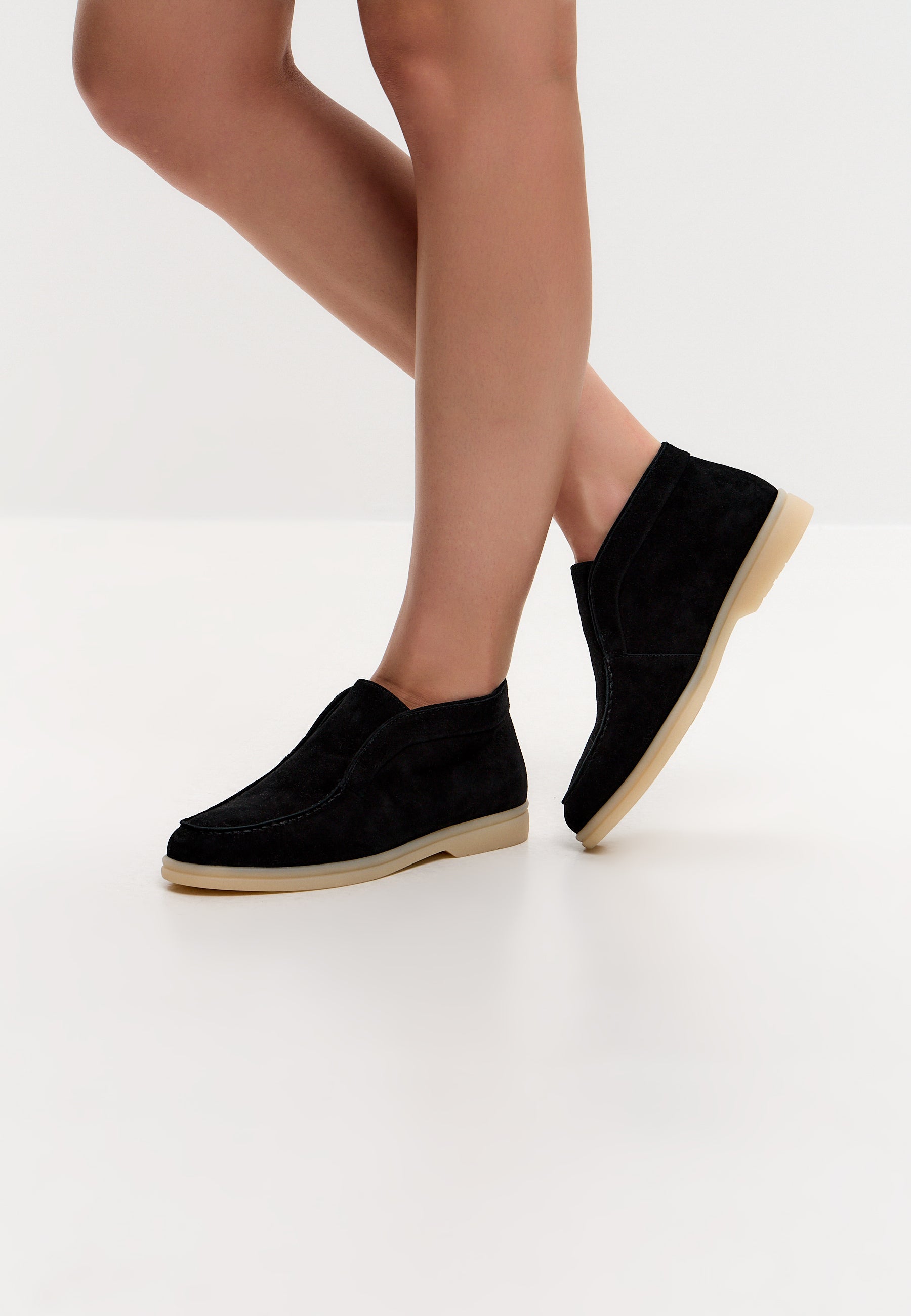 Noir Step loafers med høj hæl – sort