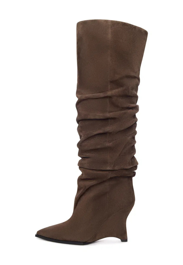 Suede Slouch Boots