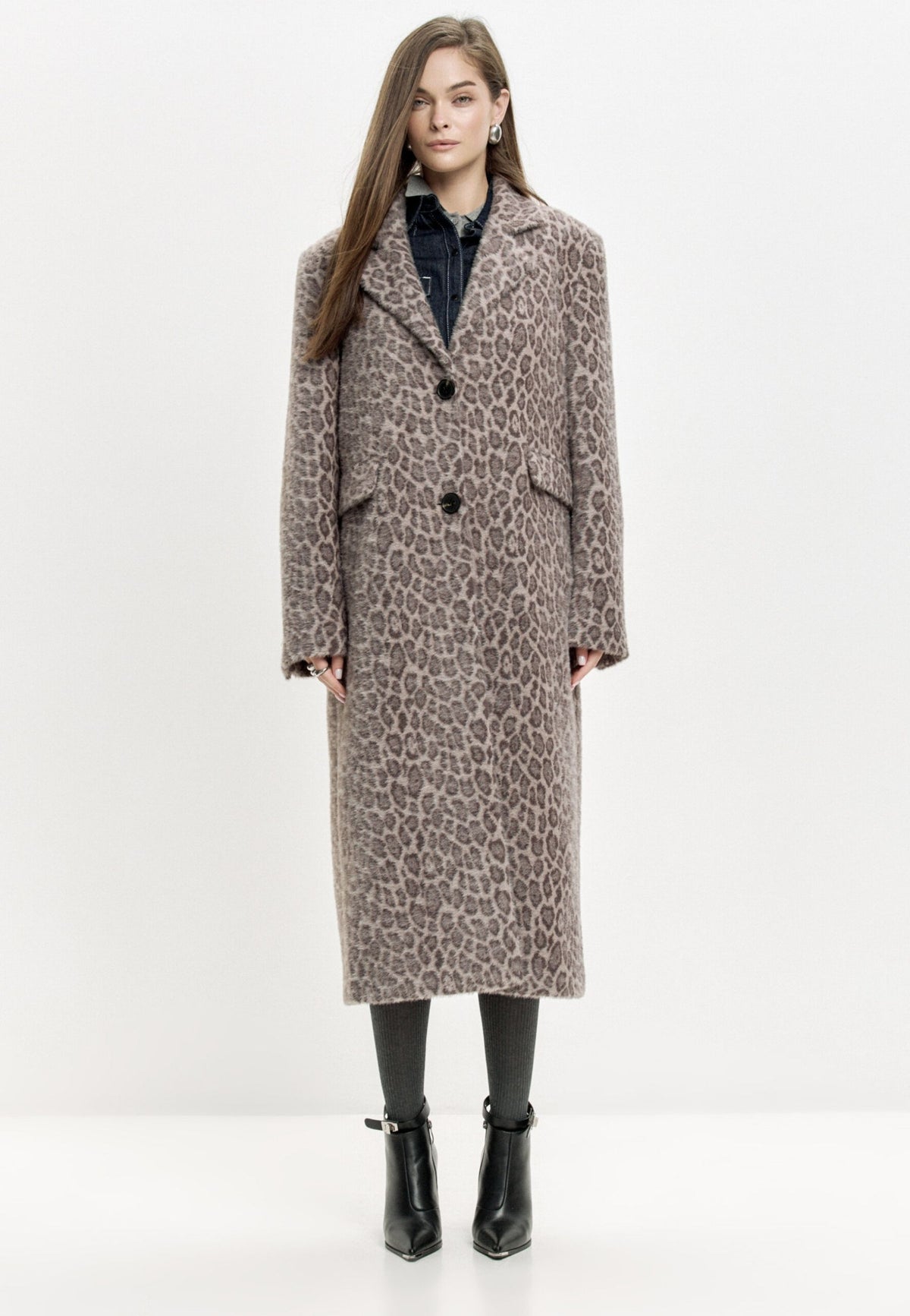 Manteau long en fausse fourrure Bianca - Leopard