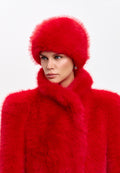 Cappello in pelliccia sintetica invernale – Rosso
