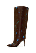 Stivali con tacco a stiletto – Marrone