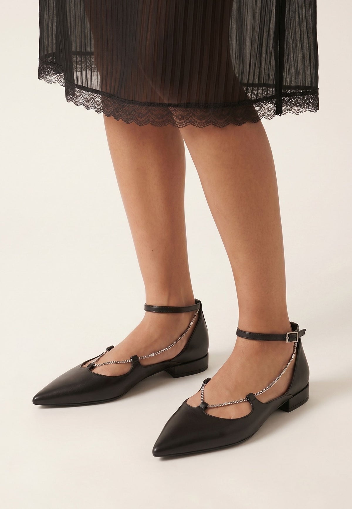 Leather Ballerinas Clara - Black