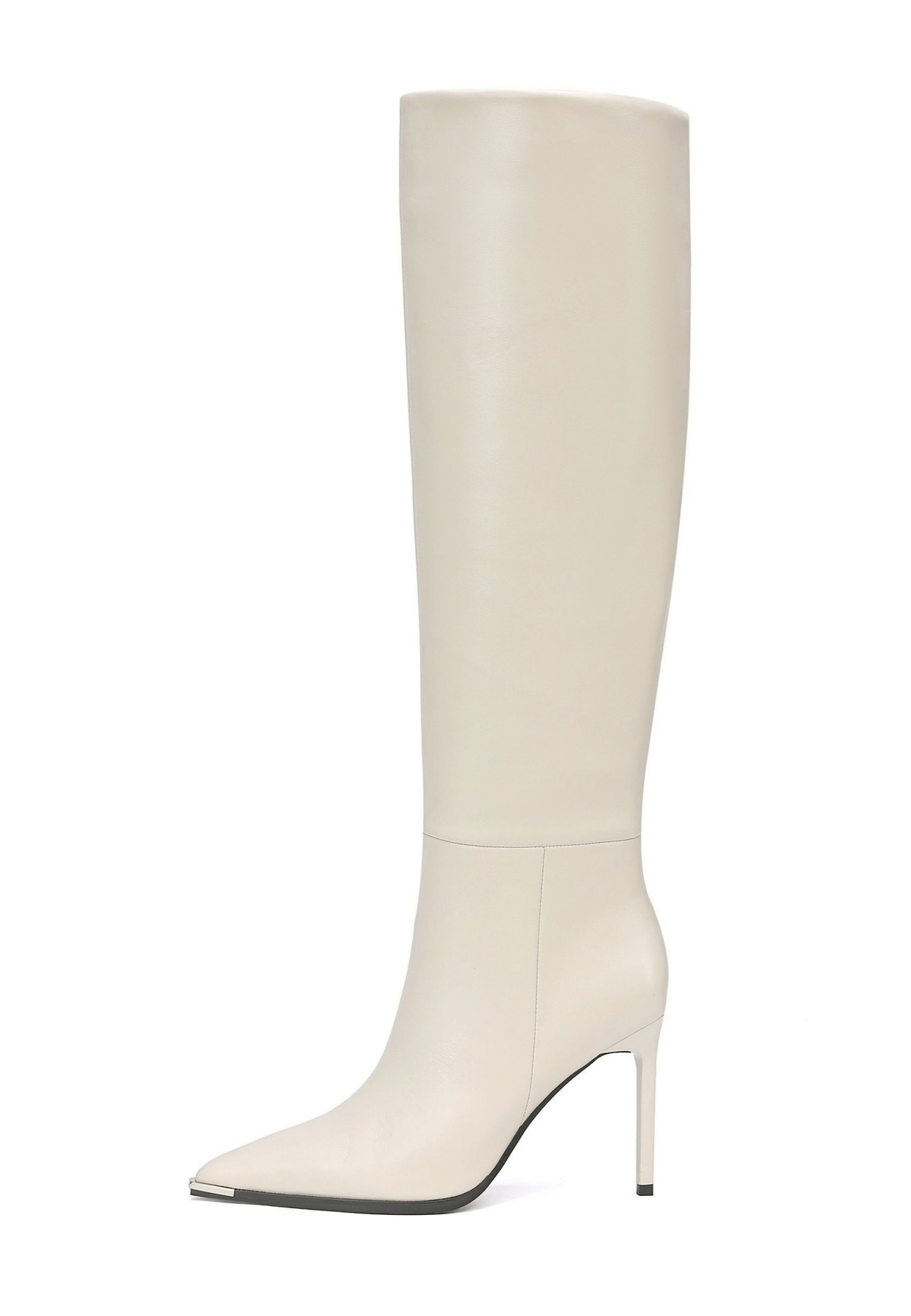 Botas altas Skyline de tacón stiletto – Blanco