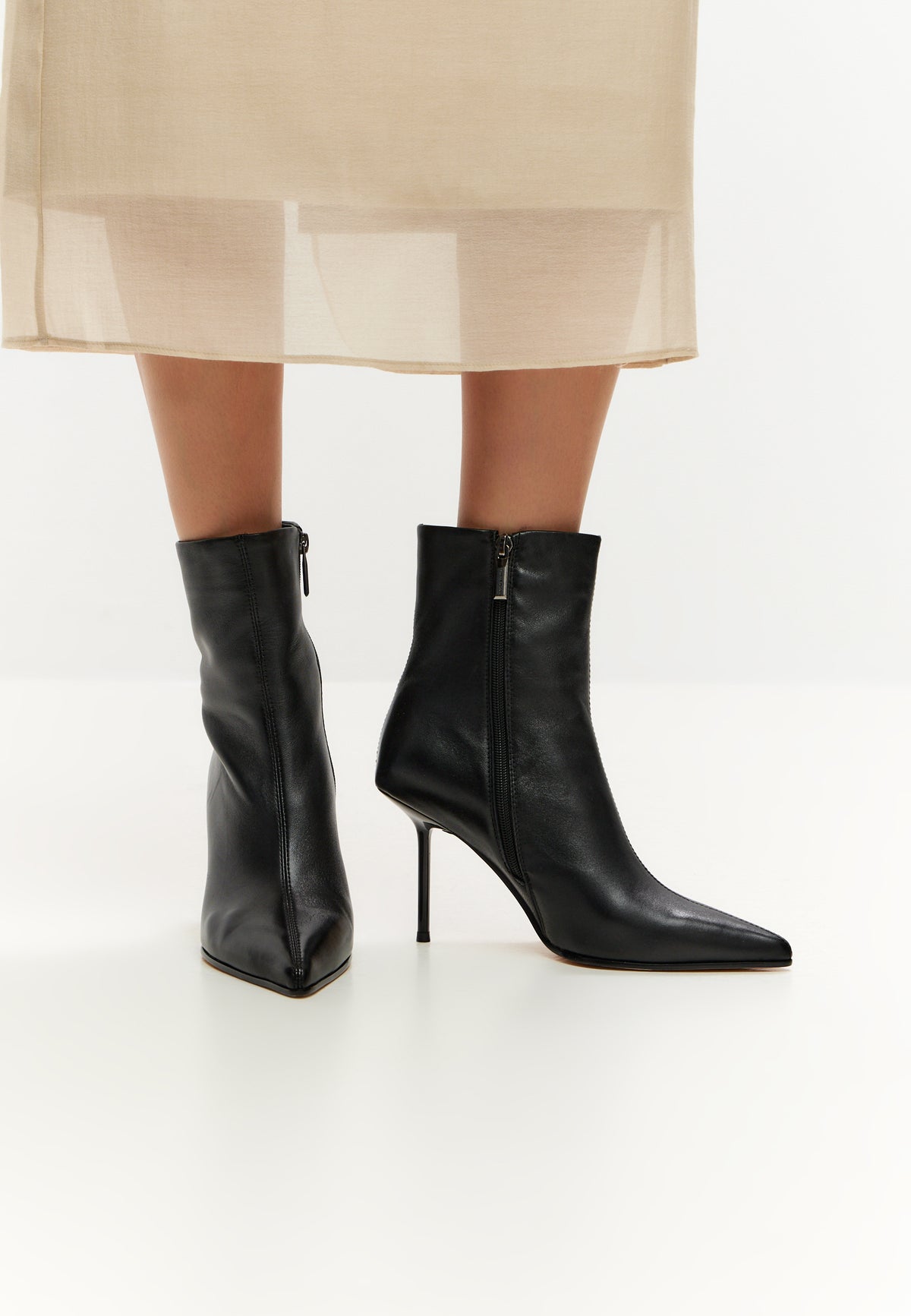 Stiletto Ankle Boots - Black