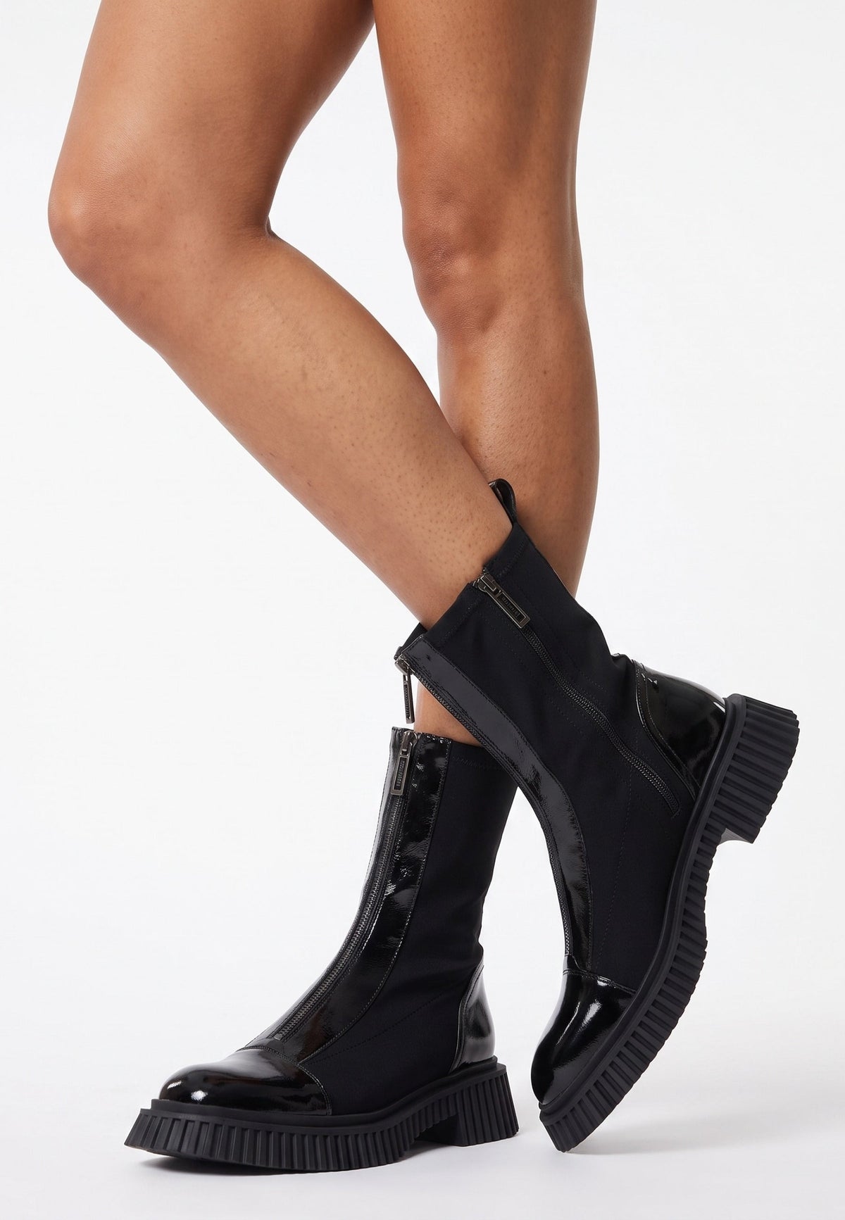 Chelsea boots met plateauzool – Zwart